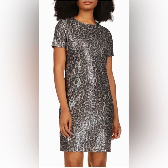 MICHAEL Michael Kors Women's Sequined T-Shirt Mini Dress Size XS - Picture 1 of 2